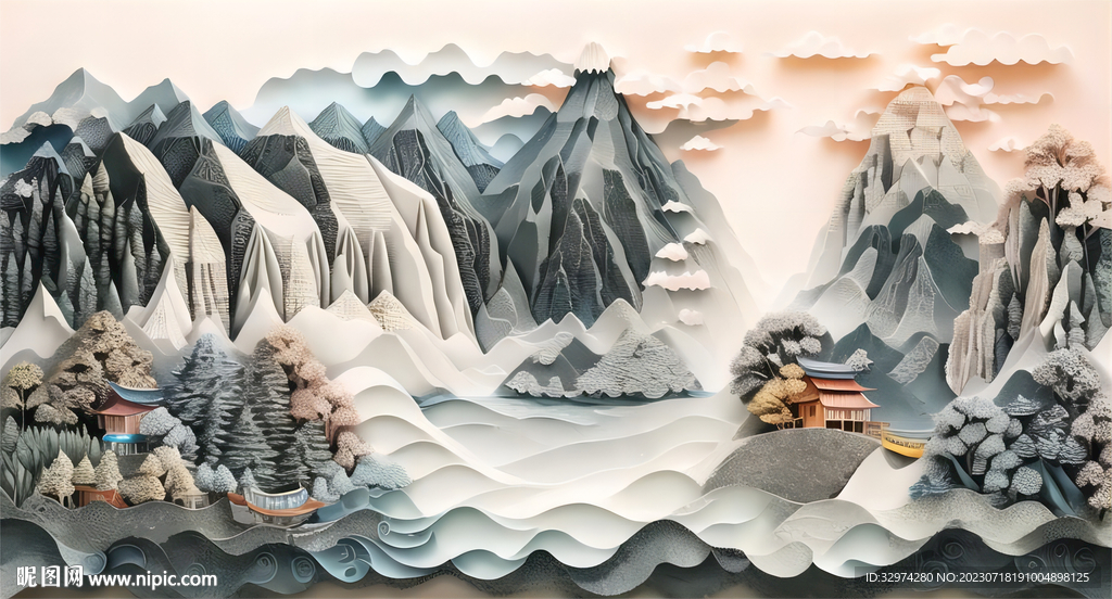 3D立體山水
