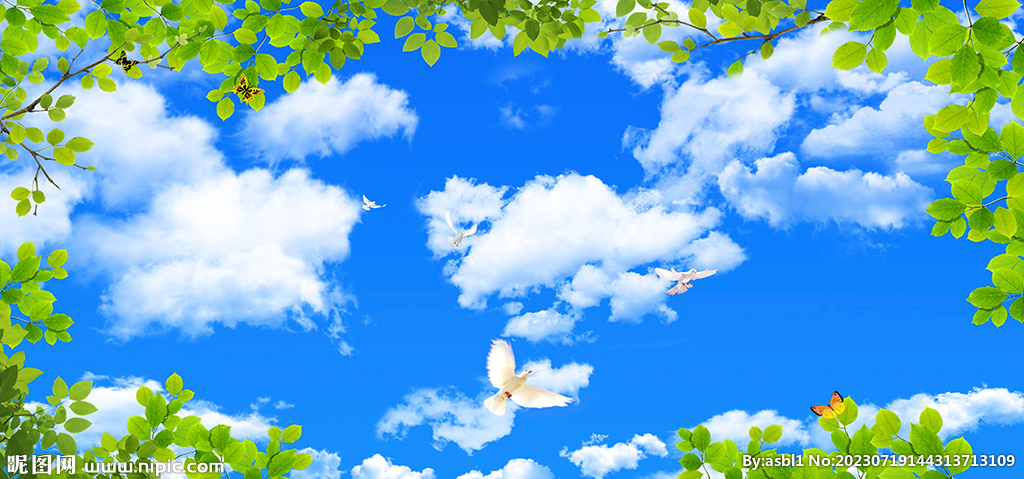 藍天白云