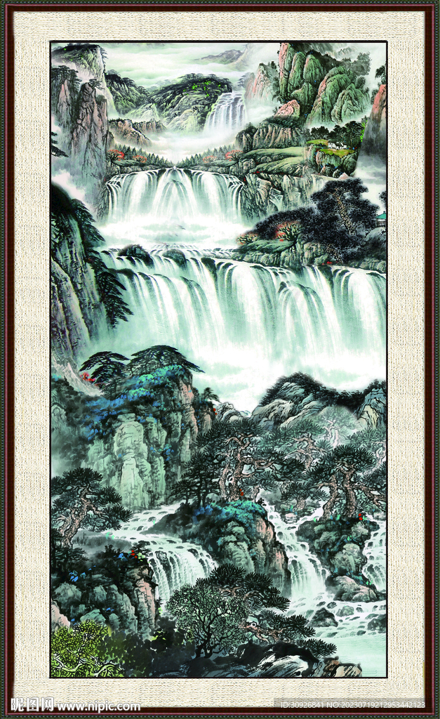 豎幅山水畫 