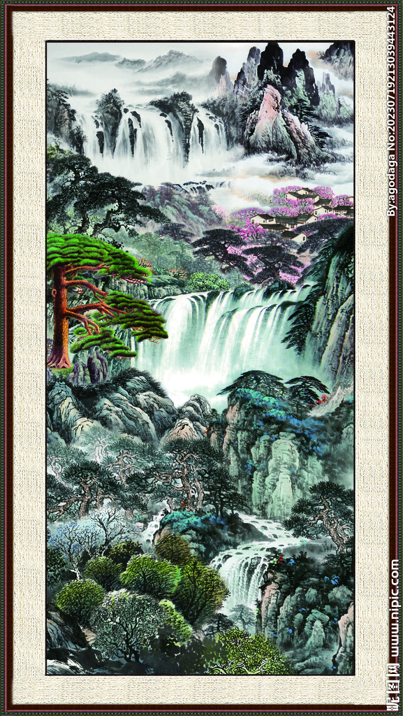 豎幅山水畫 