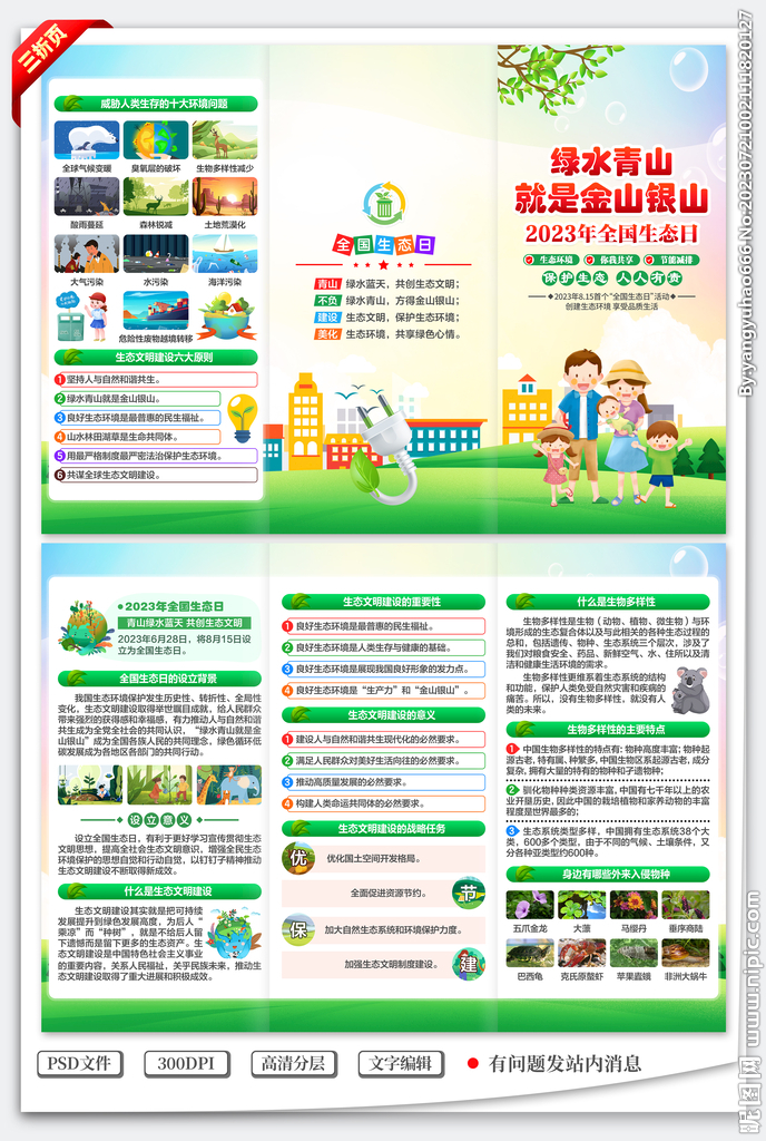 全國生態日三折頁