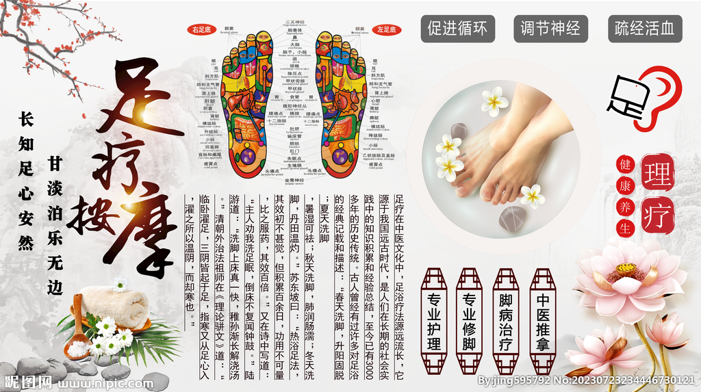 足療按摩背景墻
