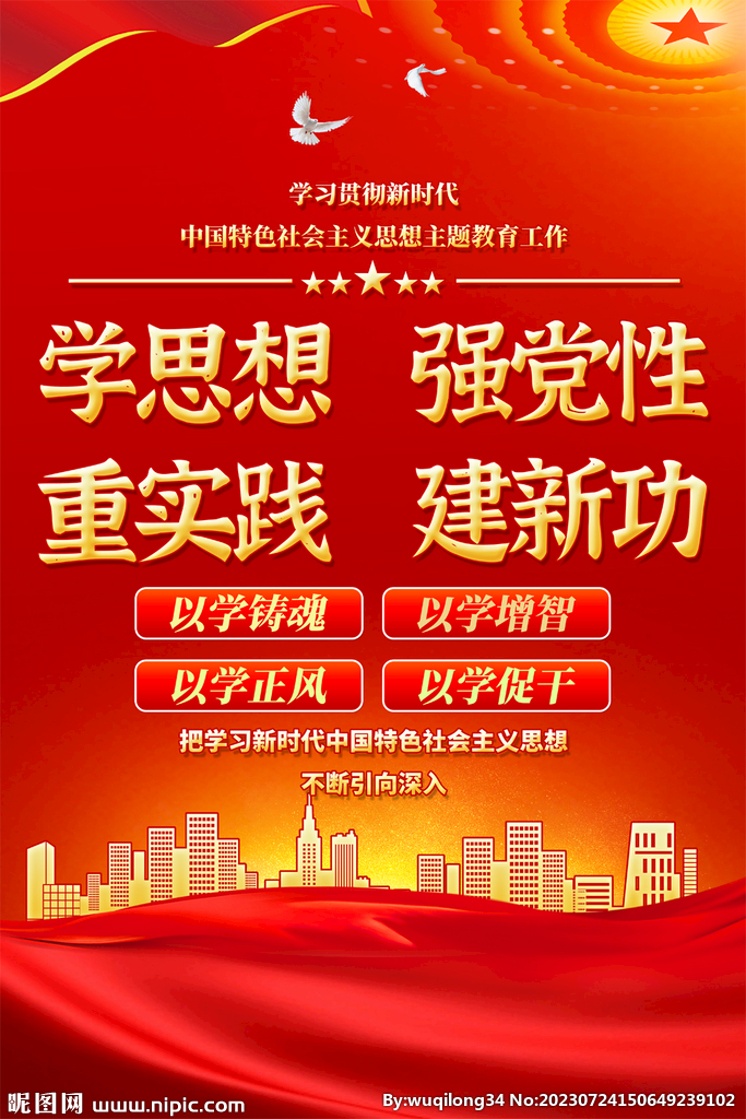 主題教育宣傳海報