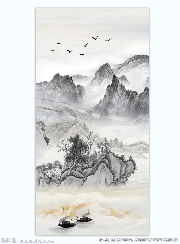新中式水墨山水畫