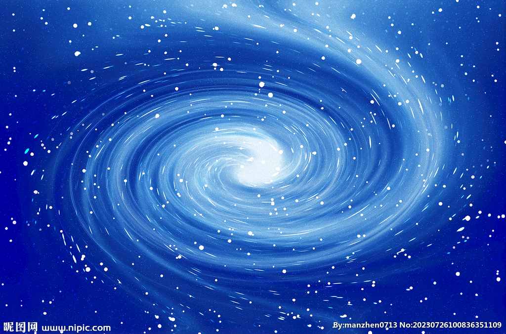 高清蓝色漩涡星空图