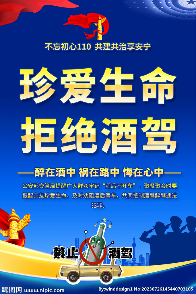 拒絕酒駕宣傳海報