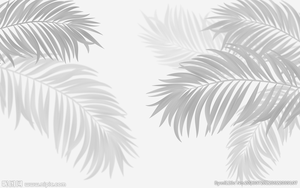 北歐簡約植物棕櫚樹背景墻