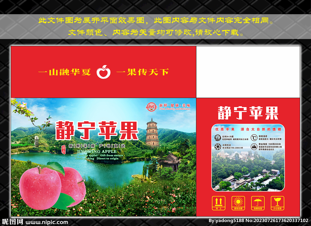 靜寧蘋果高檔禮盒包裝設計