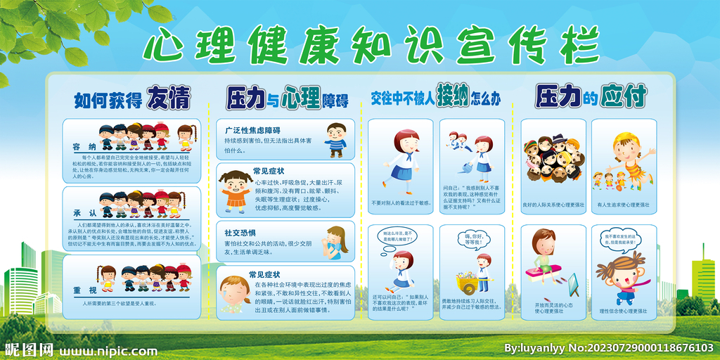 心理健康知識宣傳欄