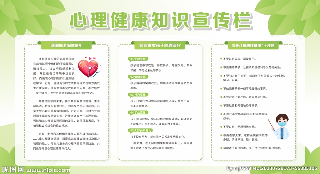 心理健康教育宣傳欄