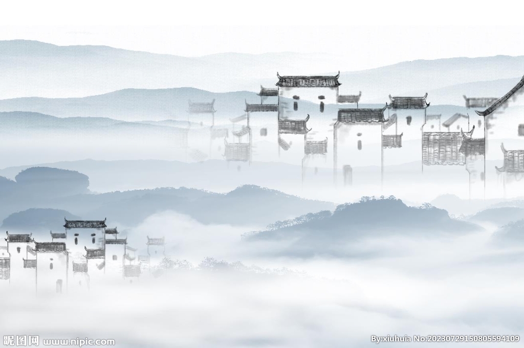 山水畫背景墻