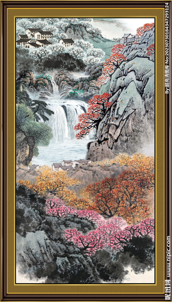 山水中堂畫 