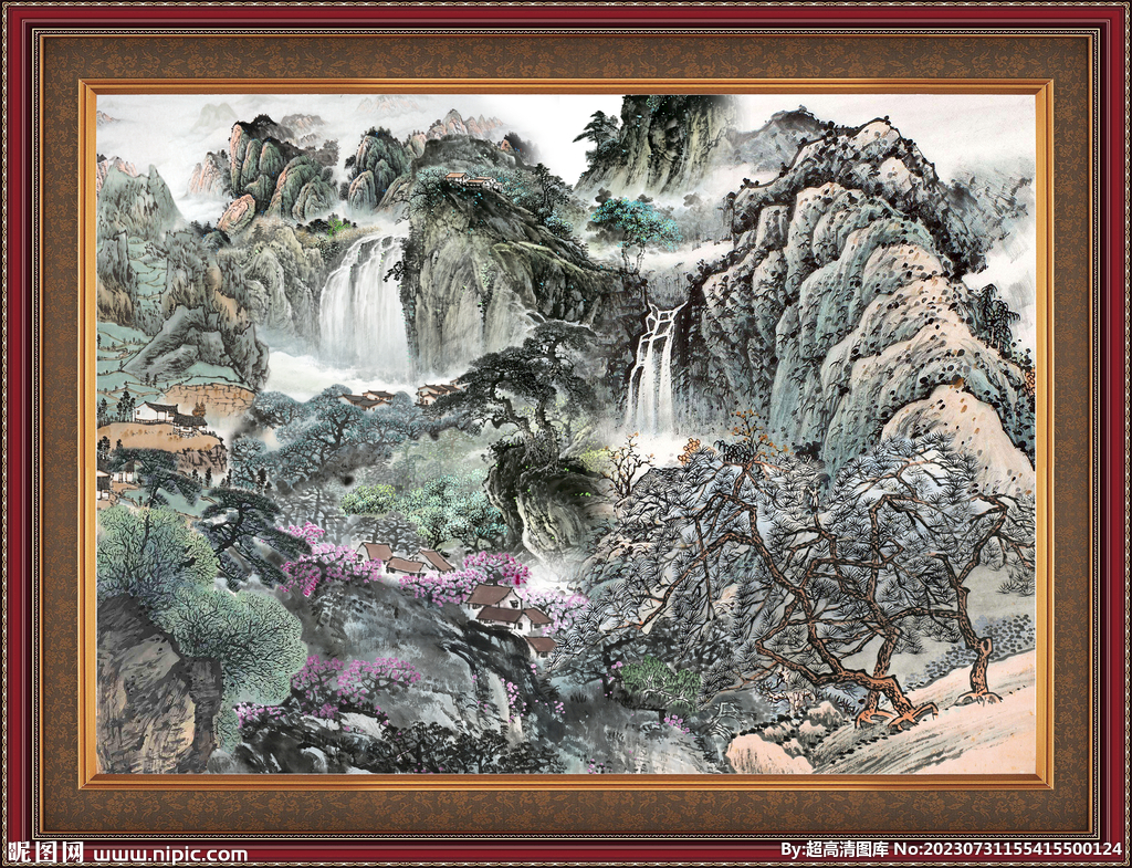 山水中堂畫 