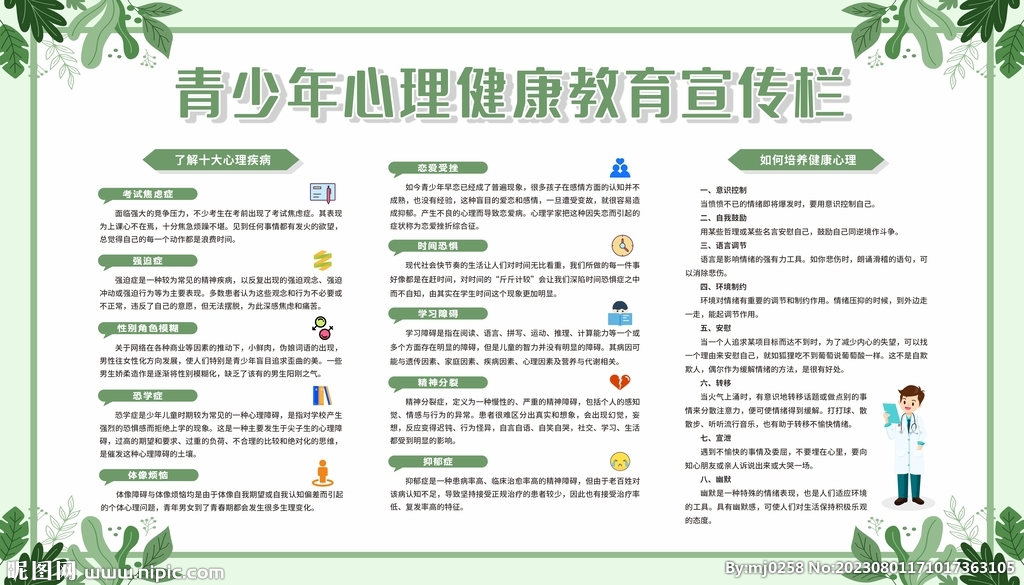 心理健康教育宣傳欄