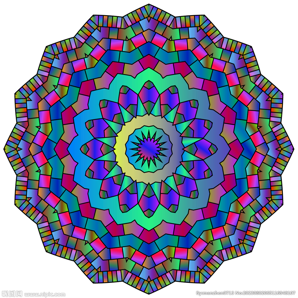 幾何數(shù)碼印花圖案