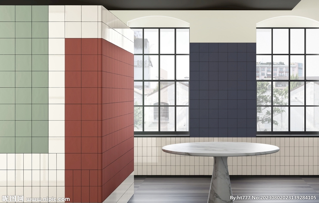 现代意式 小砖餐厅空间展示