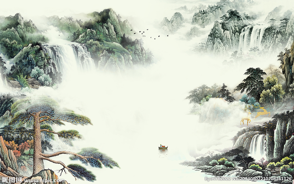 新款 高檔新款山水 tif分層