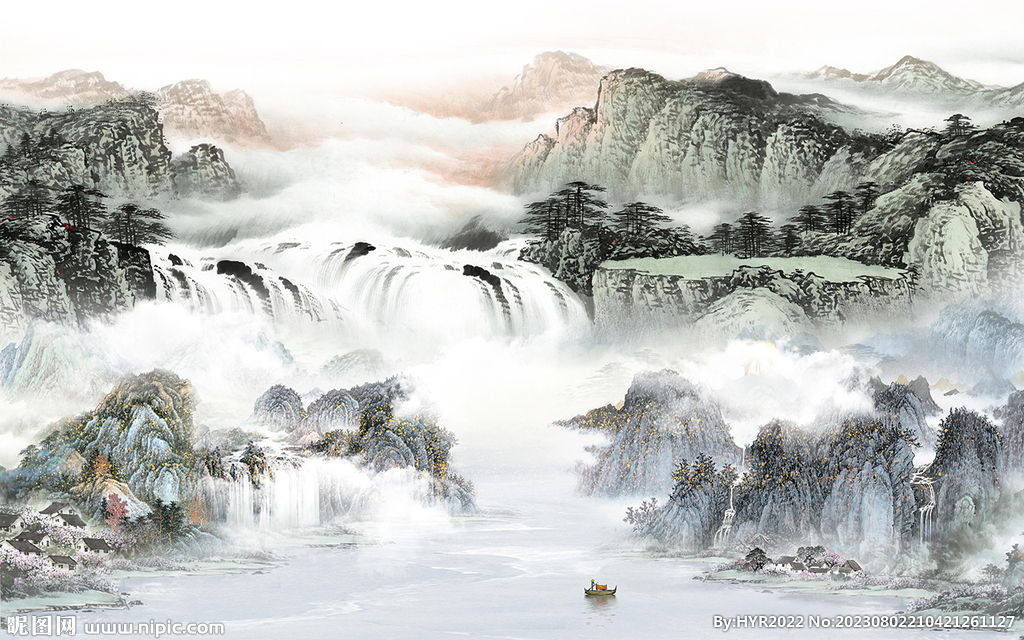現(xiàn)代 高檔新款山水 tif分層
