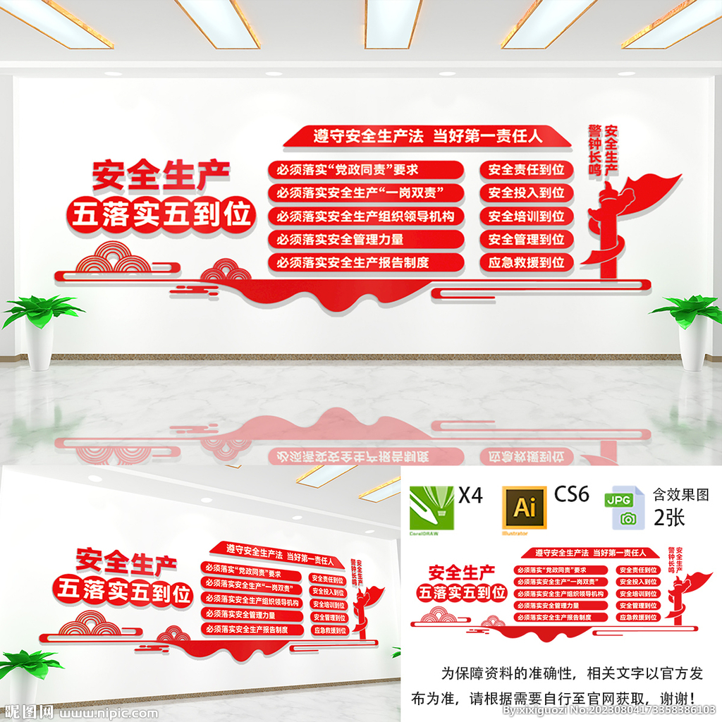 安全生產(chǎn)五落實(shí)五到位文化墻