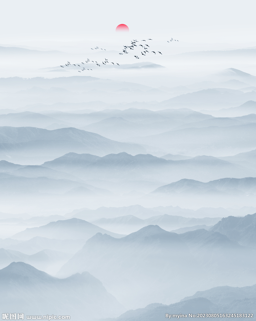 水墨山水玄關(guān)畫