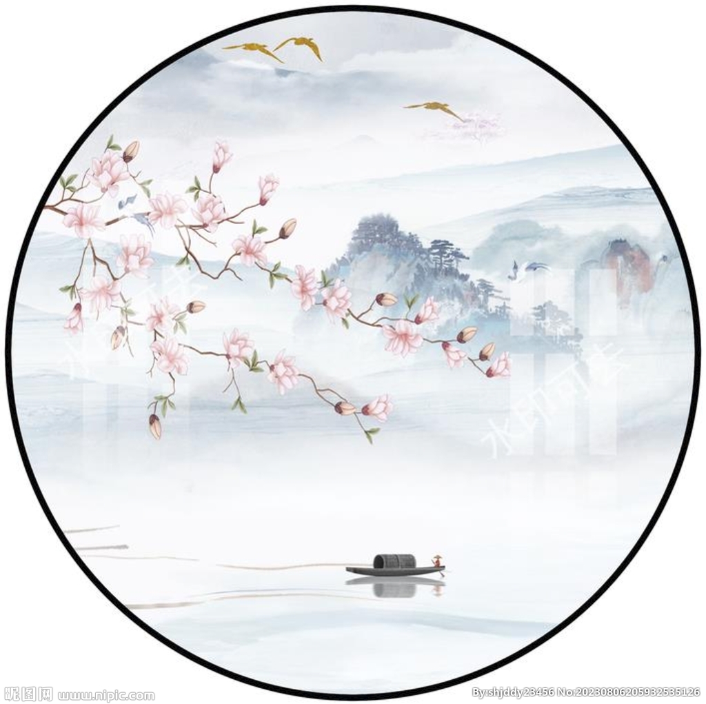 圓形山水畫