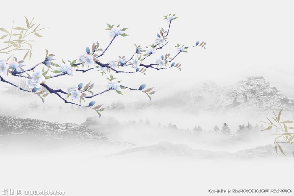 新中式花鳥背景墻