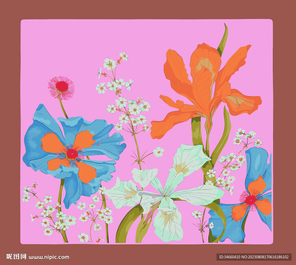 方巾花