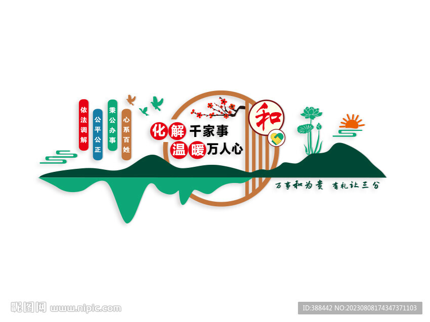 調(diào)解中心化解糾紛文化墻