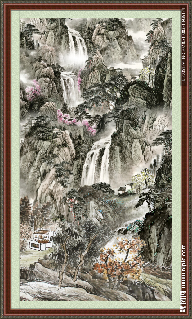 玄關(guān)山水畫