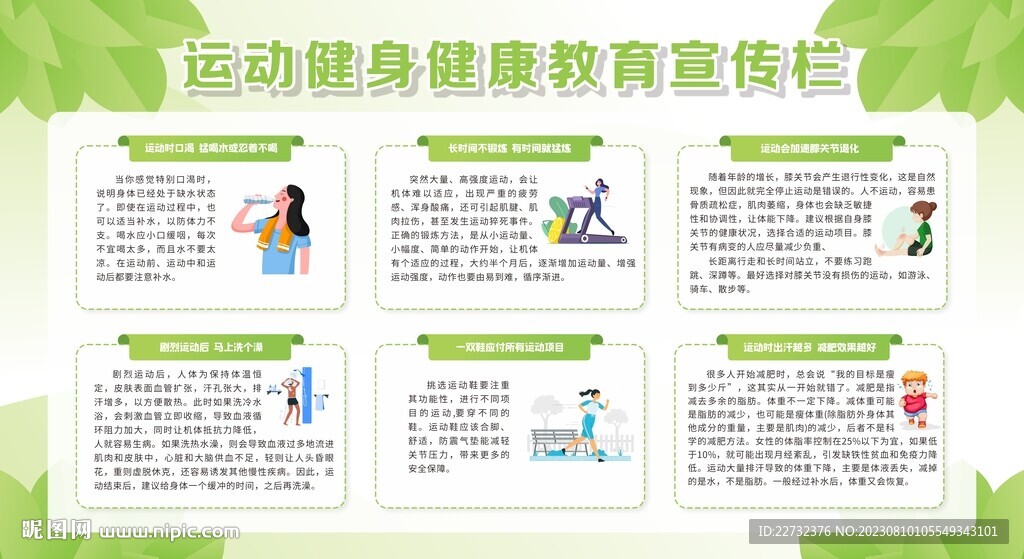 運動健身健康教育宣傳欄