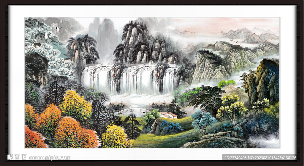 大廳山水畫 