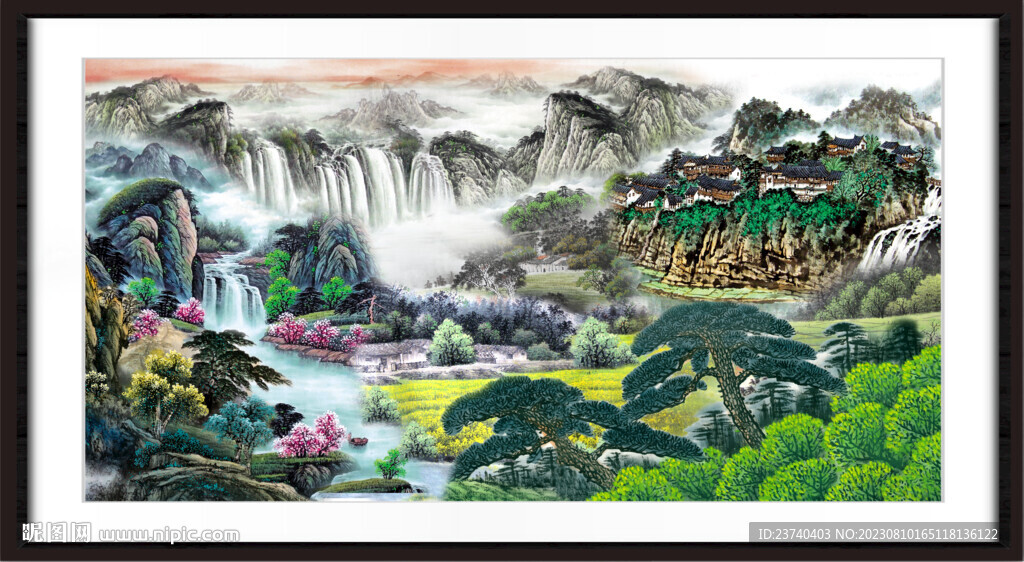 大廳山水畫 