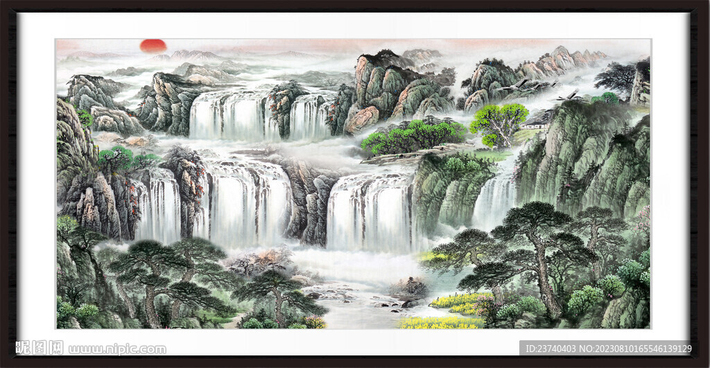 山水中堂畫