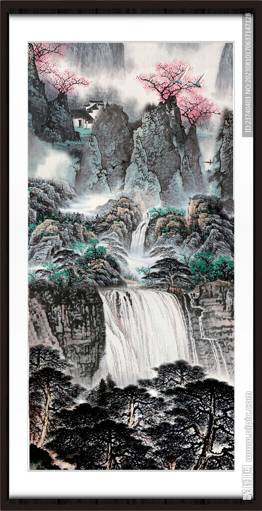 山水中堂畫 