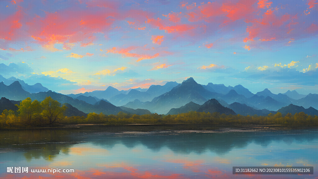 油畫風景山水