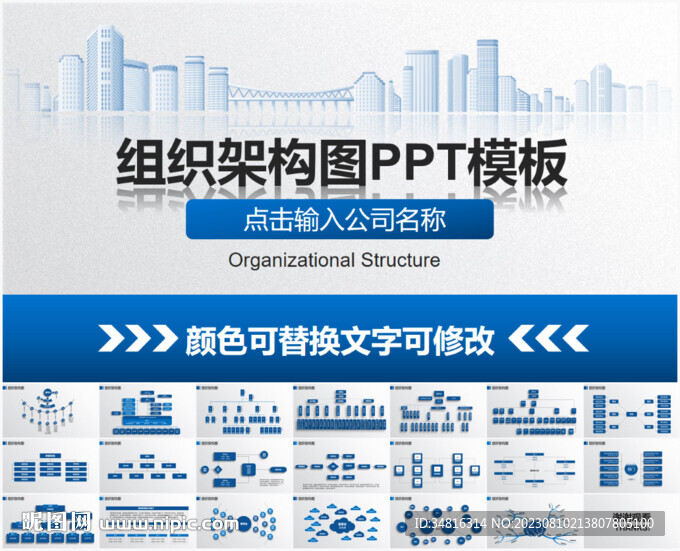 组织架构图PPT模板