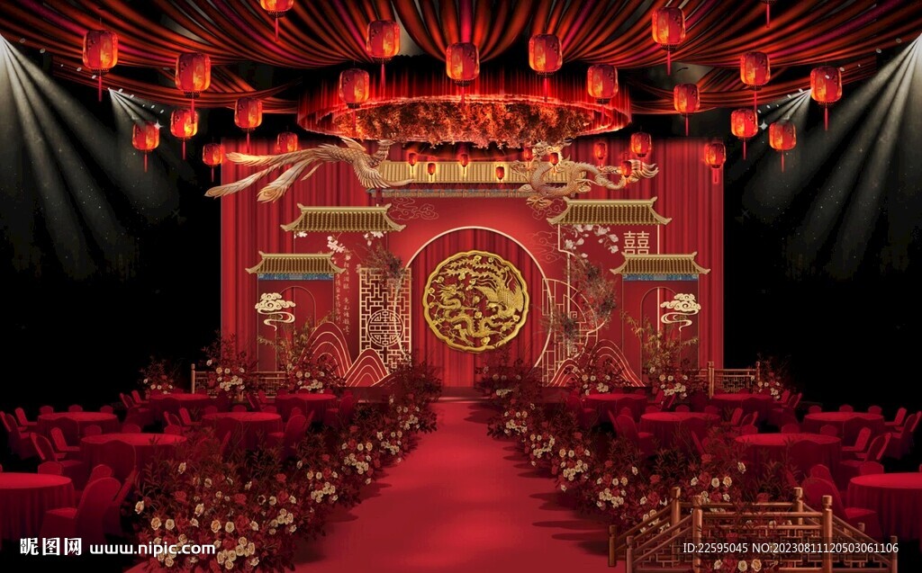 中式婚禮效果圖