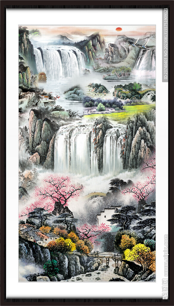 豎版山水畫 