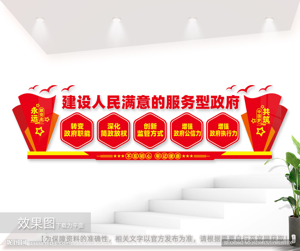 建設人民滿意的服務型政府文化墻