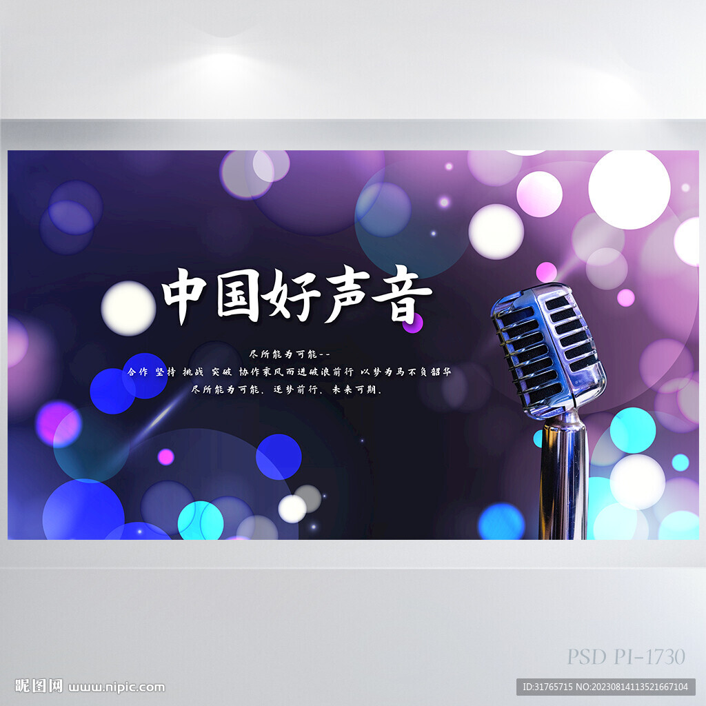 中国好声音歌唱比赛展板海报设计