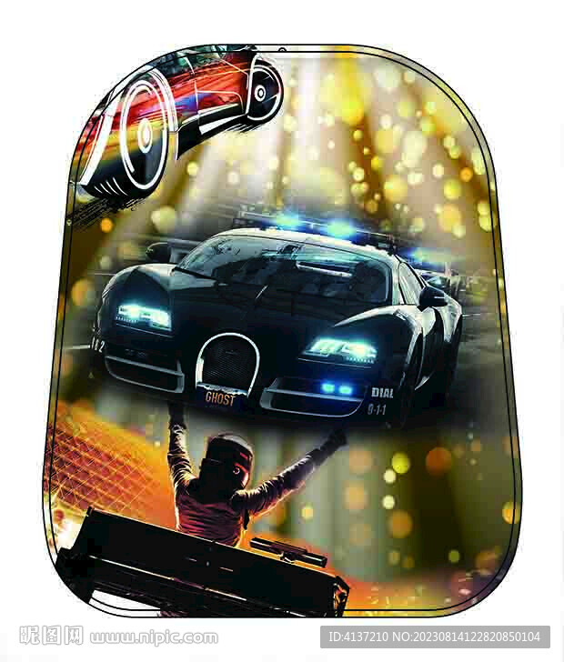 賽車背景印花