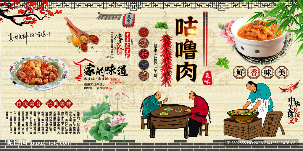 咕嚕肉背景墻
