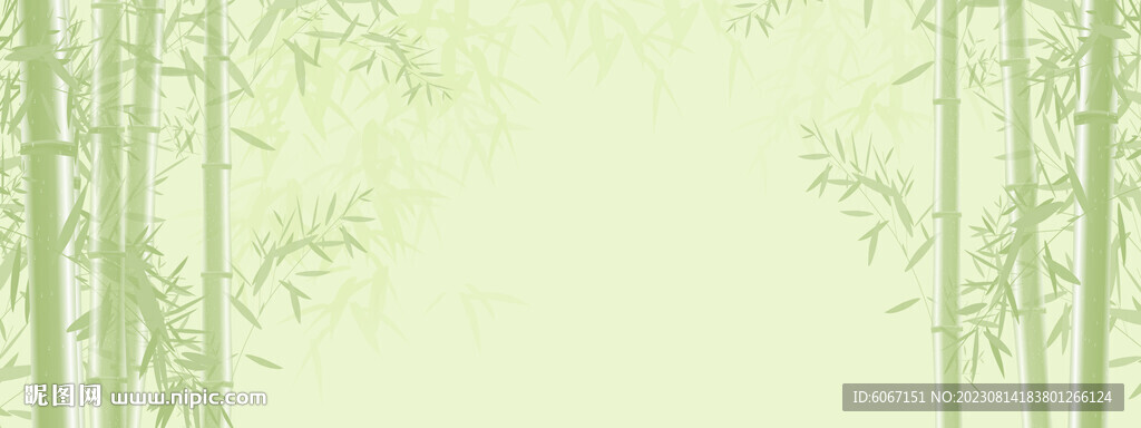 新中式水墨竹子山水背景墻