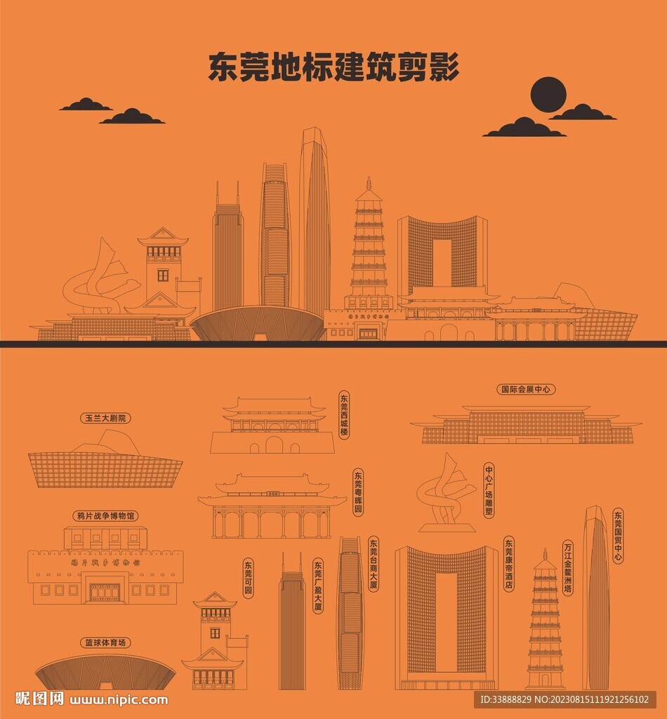 東莞地標建筑剪影
