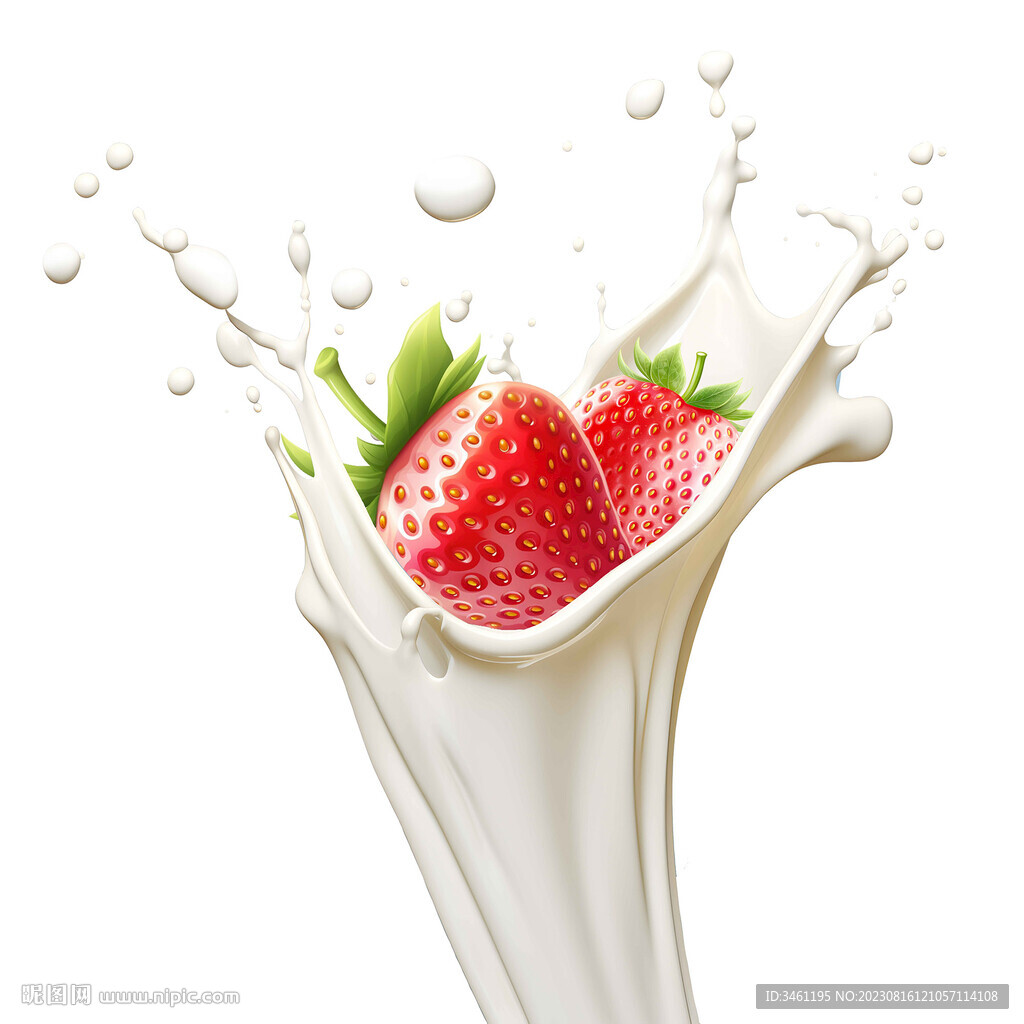 草莓奶花飞溅分层图