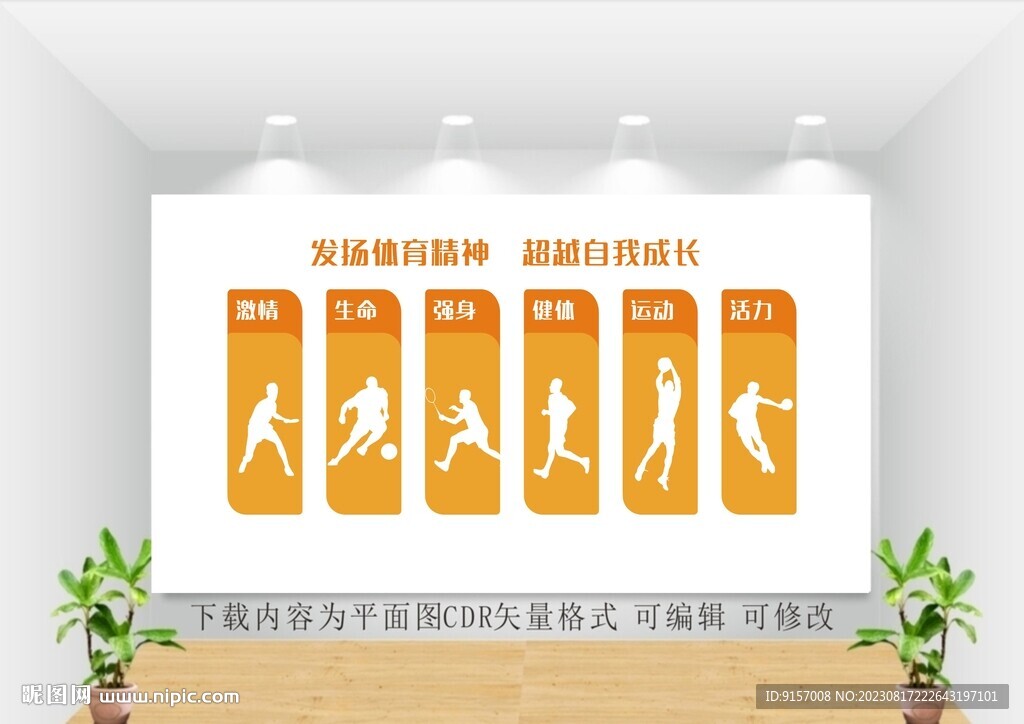 體育運動文化墻圖片