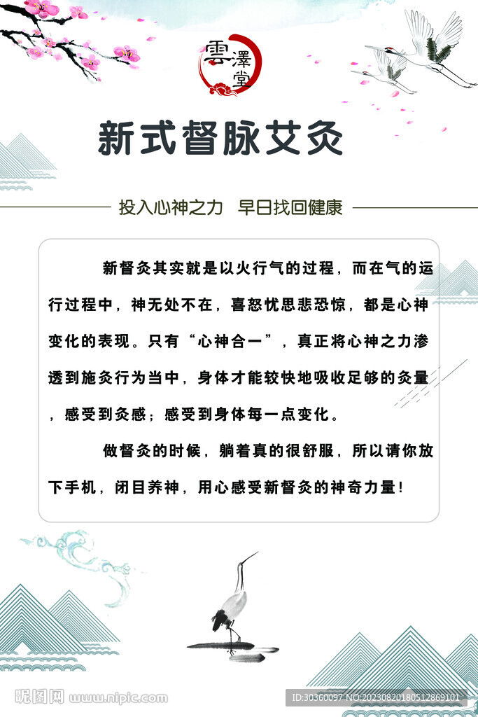 新式督脈艾灸展板設計