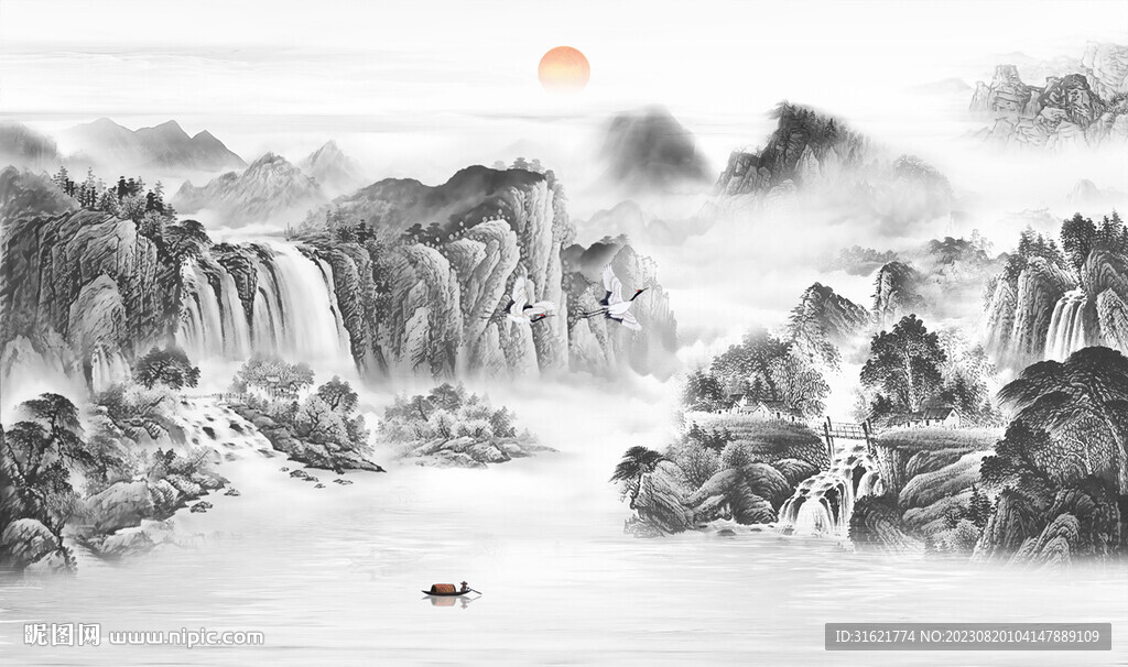 新中式國畫禪意山水