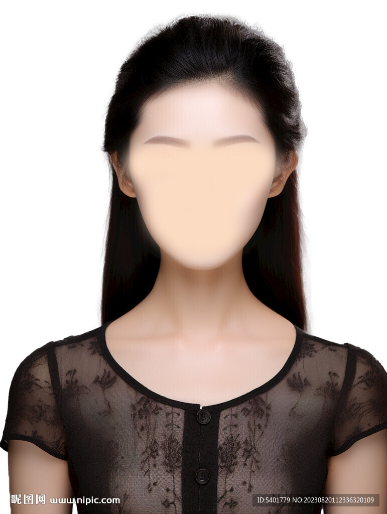女士證件照換臉模板