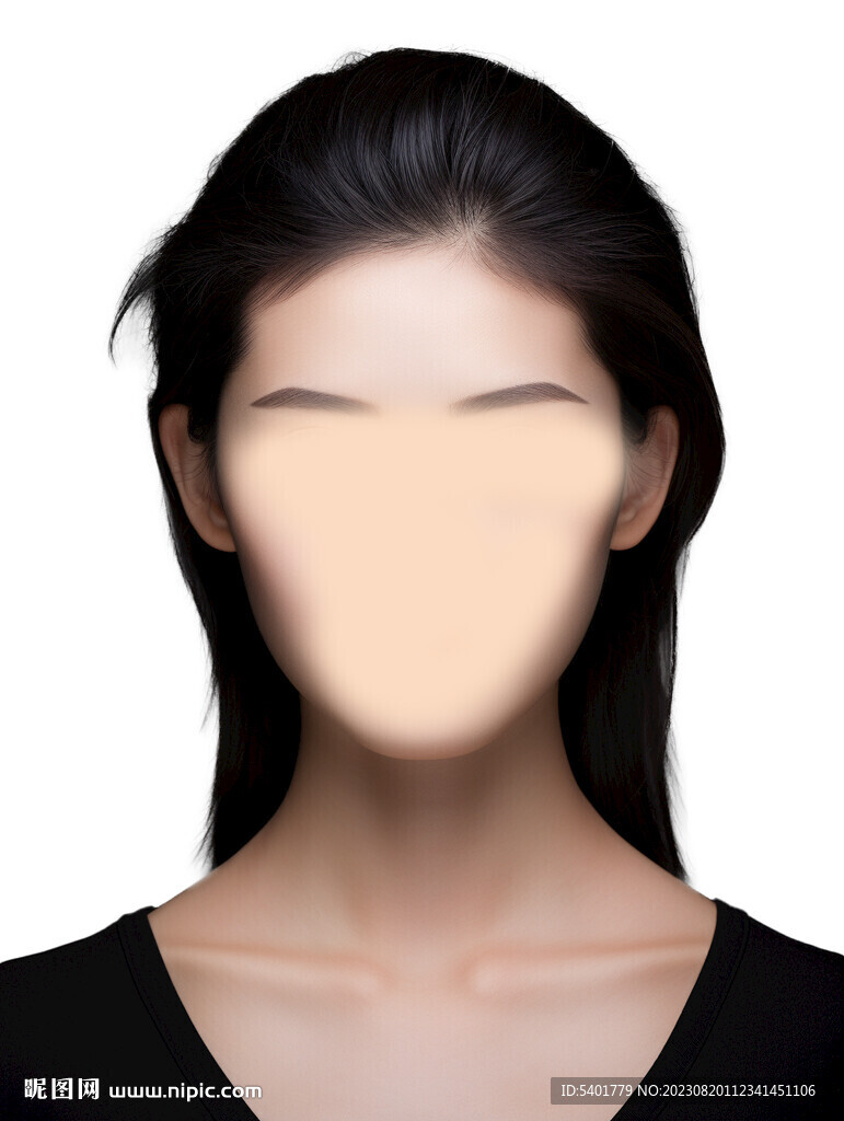 女士證件照換臉模板
